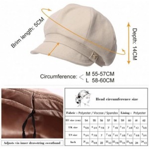 Newsboy Caps Fashion Newsboy Cap Womens Fisherman Greek Hat Satin Lined Winter Fall 55-60CM - 89099_black - CL186KGTDQ9 $10.97