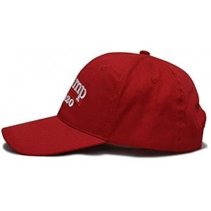 Baseball Caps Cotton Baseball Cap Make America Great Again Trump Hat Adjustable - Trump 2020 Red - C118L3A4S4T $12.12