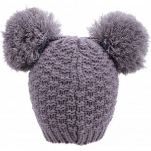 Skullies & Beanies Women's Winter Cable Knit Pompom Ski Snowboard Beanie Hat - Grey - C312O6KIE7M $14.46