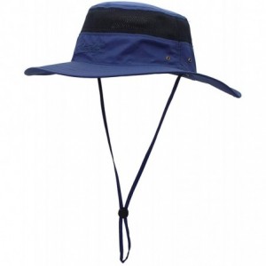 Sun Hats Outdoor Waterproof Boonie Hat Wide Brim Breathable Hunting Fishing Safari Sun Hat Unisex - Navy Blue - C818Q6Q3LWY $...