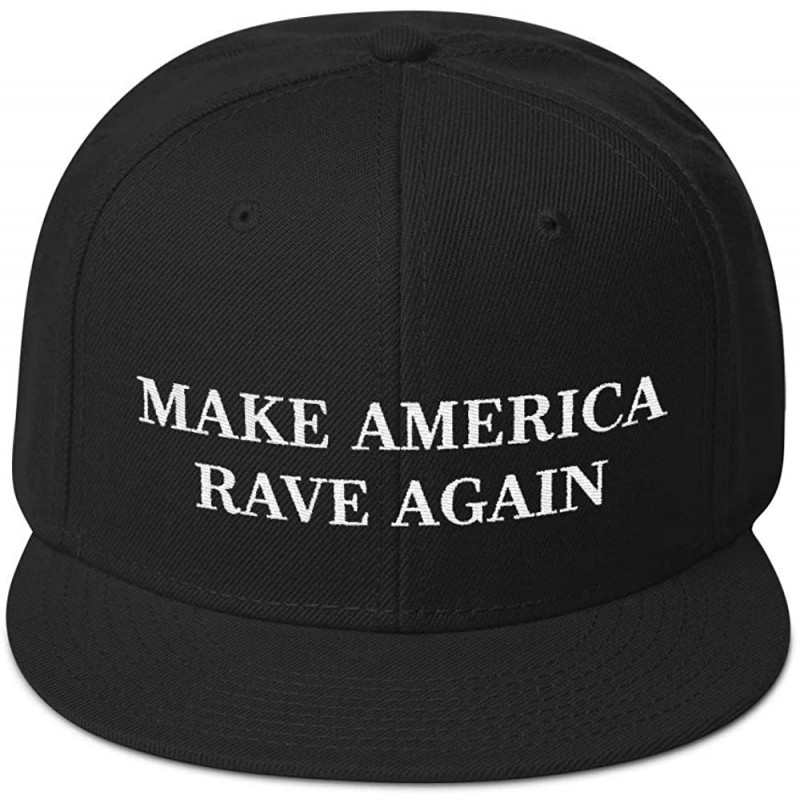 Baseball Caps America Embroidered Festival Electronic Dubstep - Black - C518TZUAA3S $29.10