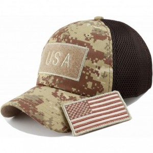 Baseball Caps Cotton & Pigment Low Profile Tactical Operator USA Flag Patch Military Army Cap - Usa- Desert Digi Camo - CB183...