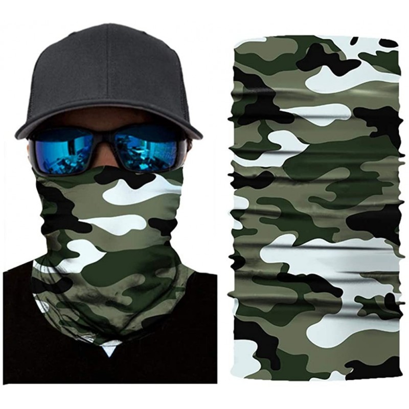 Balaclavas Seamless Rave Bandana for Men Women Neck Gaiter Scarf Dust Wind Balaclava Headwear - Camouflage - CO197T92SIS $11.47