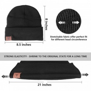 Skullies & Beanies Winter Daily Beanie Stocking Hat - Warm Polar Fleece Skull Cap for Men and Women Purple/Gray/Black - CI18I...