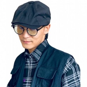 Newsboy Caps 8 Panels Herringbone Newsboy Cap Ivy Ascot Beret Hat Cabbie Gatsby Flat Hunting Cap - Gray - CC18Y0X2R48 $13.74