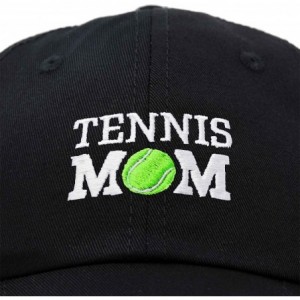 Baseball Caps Premium Cap Tennis Mom Hat for Women Hats and Caps - Black - C218IOLIEDW $10.88