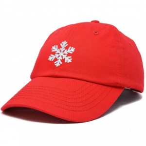 Baseball Caps ICY Snowflake Hat Womens Baseball Cap - Red - CC18ZQ5XTZ0 $16.18