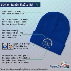 Skullies & Beanies Custom Beanie for Men & Women Cute Tiger Embroidery Acrylic Skull Cap Hat - Royal Blue - CB18ZS249G3 $14.41