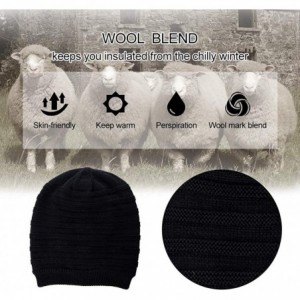 Skullies & Beanies Mens Wool/Acrylic Knitted Slouchy Beanie Winter Hats Warm Fashion Skull Cap - Burgundy88223 - CV18IL0H28W ...