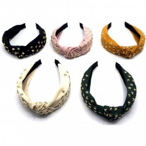 Headbands New York- Women's Fashion- Trendy Dimensional Gold Star Knotted Headband - C718W9LU244 $20.36