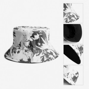 Bucket Hats Reversible Bucket Hats for Women- Trendy Cotton Twill Canvas Leather Sun Fishing Hat Fashion Cap Packable - C4196...