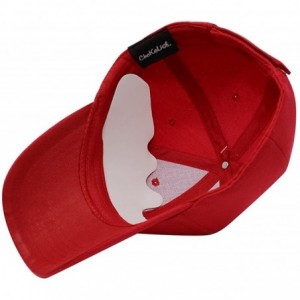 Baseball Caps Baseball Hat Adjustable Blank Cap Mid Profile Structured Baseball Cap - Ball Cap Red - CQ18IKG2EGQ $7.22