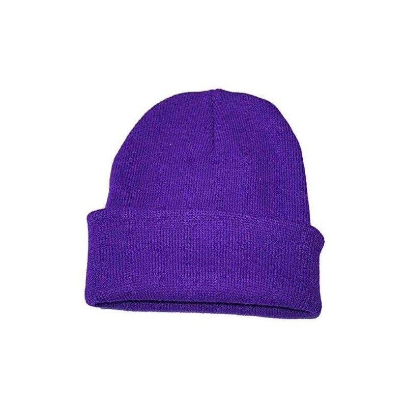 Newsboy Caps Unisex Classic Knit Beanie Women Men Winter Leopard Hat Adult Soft & Cozy Cute Beanies Cap - Purple C - CU192R5U...