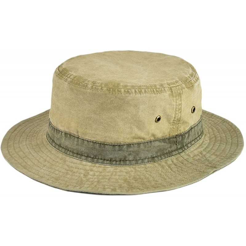 Men Washed Cotton Panama Bucket Hat Packable Summer Travel Fishing ...