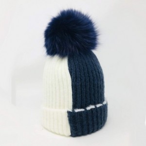 Skullies & Beanies knife Knitted Winter Snowboarding Slouchy - Blue & White - C218IWRZ45Z $13.41