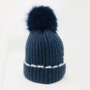 Skullies & Beanies knife Knitted Winter Snowboarding Slouchy - Blue & White - C218IWRZ45Z $13.41