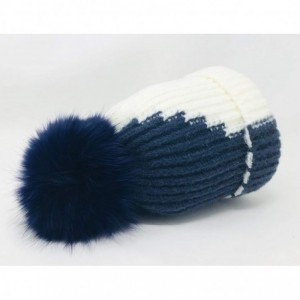 Skullies & Beanies knife Knitted Winter Snowboarding Slouchy - Blue & White - C218IWRZ45Z $13.41