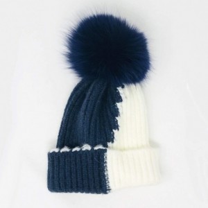 Skullies & Beanies knife Knitted Winter Snowboarding Slouchy - Blue & White - C218IWRZ45Z $13.41