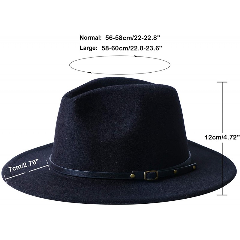 Wide Brim Fedora Hats for Women Dress Hats for Men Two Tone Panama Hat ...