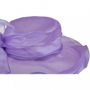 Sun Hats Women's Breathable Bowknot Kentucky Derby Hat Tea Party Church Wedding Hat - Purple - CI18CWQ77WL $10.76