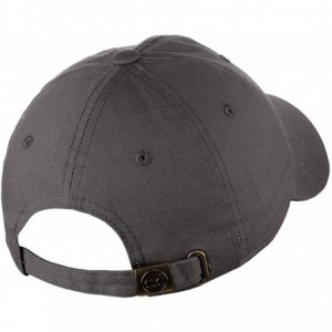 Baseball Caps Unisex Classic Blank Low Profile Cotton Unconstructed Baseball Cap Dad Hat - Charcoal - CS18RT9XZ8M $7.93