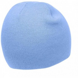 Skullies & Beanies Short Cuffless Beanies - Sky Blue - C212NS659O7 $11.28