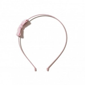 Headbands Girls"Lana" Small Grosgrain Bow Headband O/S Light Pink - Light Pink - CA11RIGC0B3 $11.78