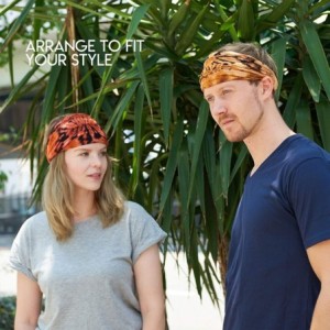 Headbands Tie-Dye Headband Bandana - Womens Boho Hippie Mens Psychedelic Headbands - D - CC17YWUQNCG $13.35