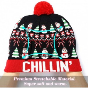 Skullies & Beanies LED Light Up Beanie Hat Christmas Cap for Women Children- Party- Bar - Multicolor-043 - CL18WL7K4U6 $16.02