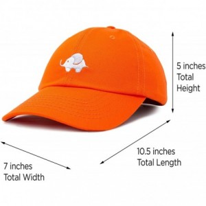 Baseball Caps Cute Elephant Hat Cotton Baseball Cap - Orange - CV18LHQNH3K $14.37