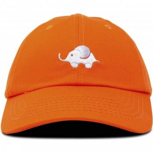 Baseball Caps Cute Elephant Hat Cotton Baseball Cap - Orange - CV18LHQNH3K $14.37