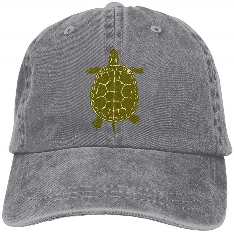 Baseball Caps Sports Denim Cap Native American Turtles Men Baseball Cap Adjustable Dad Hat - Ash - CE18EDXRSHE $16.65