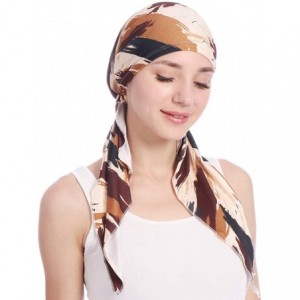 Skullies & Beanies Women Pre-Tied Head Scarves Floral Muslim Cap Turban Hat Bandana Headwrap - Style-5 - CV18SQZWRRY $16.39