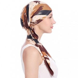 Skullies & Beanies Women Pre-Tied Head Scarves Floral Muslim Cap Turban Hat Bandana Headwrap - Style-5 - CV18SQZWRRY $16.39