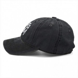 Baseball Caps Denim Fabric Adjustable Dog Mom Hat Fashion Distressed Baseball Cap for Women - Black - CD187DHAR6O $10.93