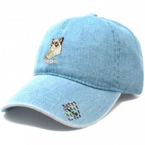 Baseball Caps Grumpy Cat Design Dad Hat l - Light Denim - CS18NH2YZD2 $20.44