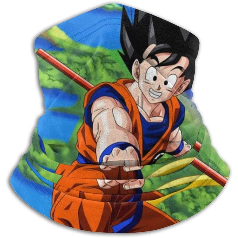 Balaclavas Unisex 3D Dragon Ball Goku Face Shield Head Wraps Bandana Headband Neck Gaiter - Style1 - CX197RK4XL9 $31.36