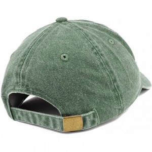 Baseball Caps Bee Embroidered Washed Cotton Adjustable Cap - Dark Green - CF185LUUG4X $20.99