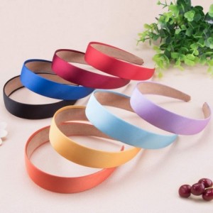 Headbands 18 Pieces Satin Headbands 1 Inch Wide Non-slip Headband Colorful DIY Headbands for Women and girls - C318ROL6QXY $1...