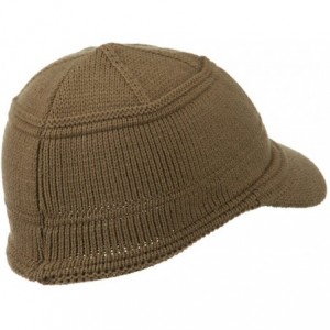 Skullies & Beanies Army Jeep Style Beanie Cap - Taupe - CD11P5I4BQX $26.07