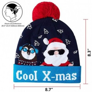 Skullies & Beanies Knitted Christmas LED Beanie- Witspace Unisex Xmas Light-up Cute Hat 3D Pattern Christams Gift Clothes Acc...