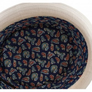 Fedoras 100% Cotton Paisley Lining Premium Quality Porkpie Hat - Sand - C51956N7M3I $17.87