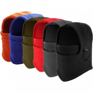 Balaclavas Windproof Fleece Balaclava Hood Thermal Motorcycle Mask - Red - C512NTLNB9C $9.66