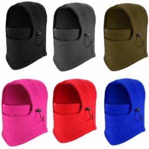 Balaclavas Windproof Fleece Balaclava Hood Thermal Motorcycle Mask - Red - C512NTLNB9C $9.66