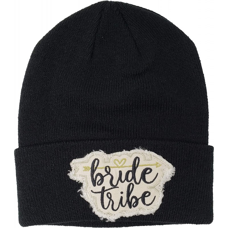 Skullies & Beanies Womens Knit Winter Watch Cap Cuff Beanie Vintage Patch - Bride Tribe - CW18ZZOCZLQ $14.42