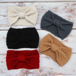 Cold Weather Headbands Knitted Hairband Crochet Twist Ear Warmer Winter Braided Head Wraps for Women Girls - Color C - C018L4...