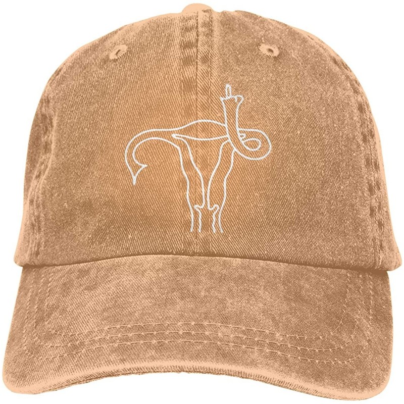 Baseball Caps Women's&Men's Pocket Design Adjustable Washed Baseball Cap Unisex Hats - Natural - CY193UQ3GHR $22.07